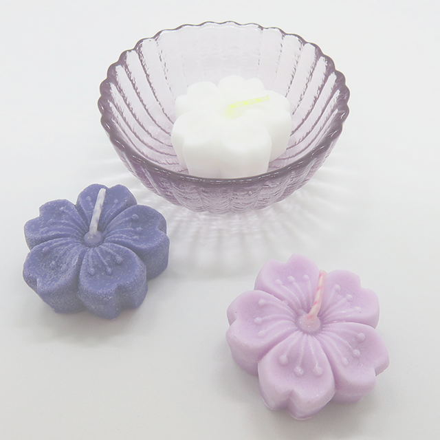 宇野千代の線香「淡墨の桜」（桐箱浮き蝋燭セット）