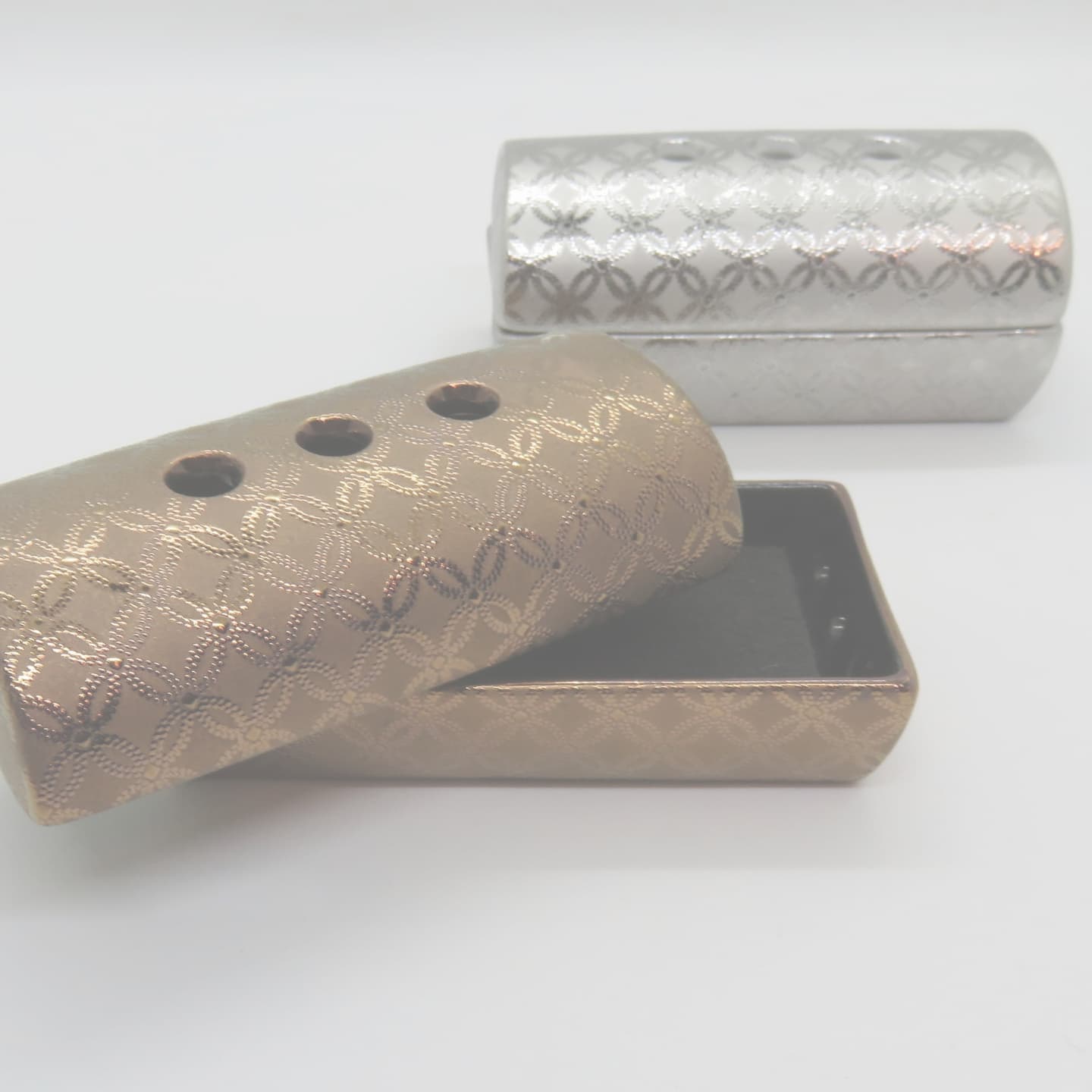 美濃焼 筒型光彩器 七宝ゴールド